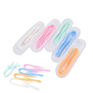 4.2cm 1 Pcs Eyes Care Contacts Tweezers Insert Remover Contact lenses Tweezers Colorful Silicone Makeup Tool